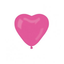 5 BALLONS COEUR FUSCHIA 40 CM