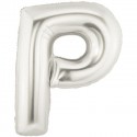 P ARGENT LETTRE BALLONS MYLAR 86 CM 