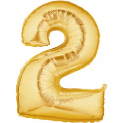 2 OR Chiffre métal mylar 2