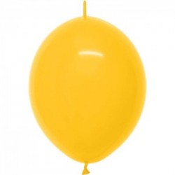 BALLONS DOUBLE ATTACHES 30 cm opaque jaune d'or 021