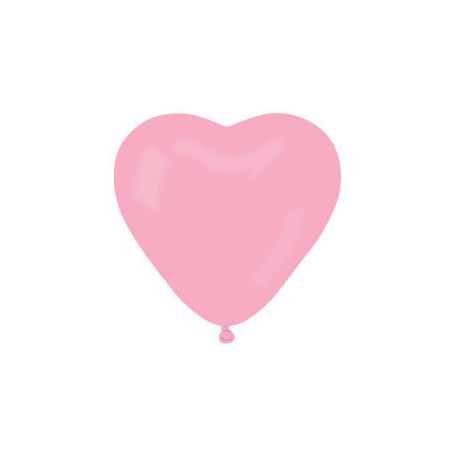 25 ballons baudruche coeur rose 30 cm de diamètre