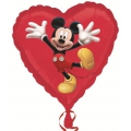 mickey coeur rouge ballon alu 45 cm