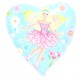 PRINCESSE coeur BALLON METAL 45 cm non gonflé