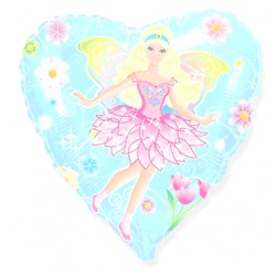 PRINCESSE coeur BALLON METAL 45 cm non gonflé