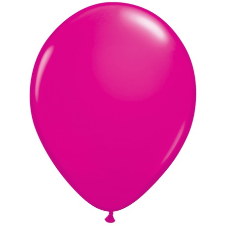 25 ballons qualatex 28 cm couleurs framboise