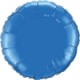 bleu rond mylar métal 75 cm vendu non gonflé