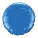 bleu rond mylar métal 75 cm vendu non gonflé