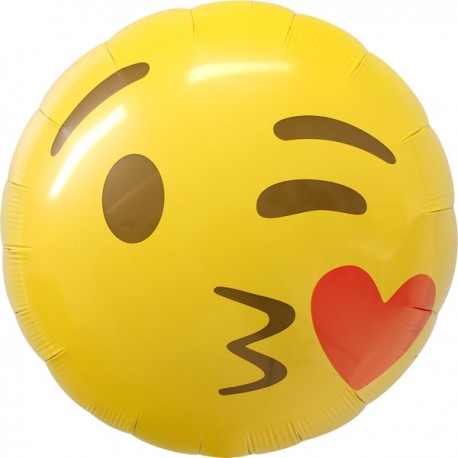 Smile jaune emoticon 45 cm à plat