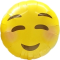 Smile emoticon rougissant 45 cm à plat