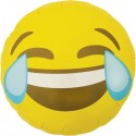 Smile emoticon rire aux larmes 45 cm à plat