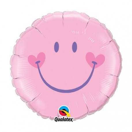 smyle rose Ballon métal 45 cm