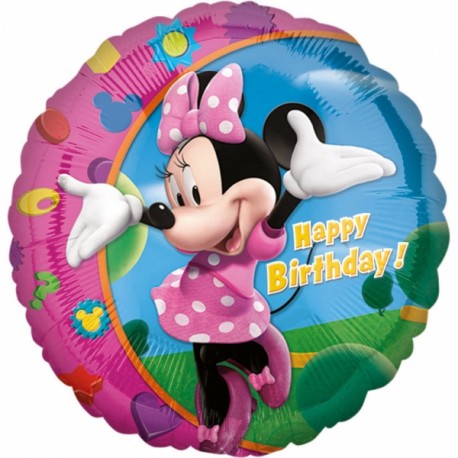 ° ballon alu Minie Happy Birthday 45 cm