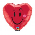 coeur rouge ballon mylar 45cm