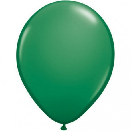 100 ballons qualatex 28 cm opaque vert foret