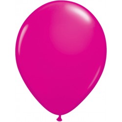 100 ballons qualatex 28 cm couleurs framboise