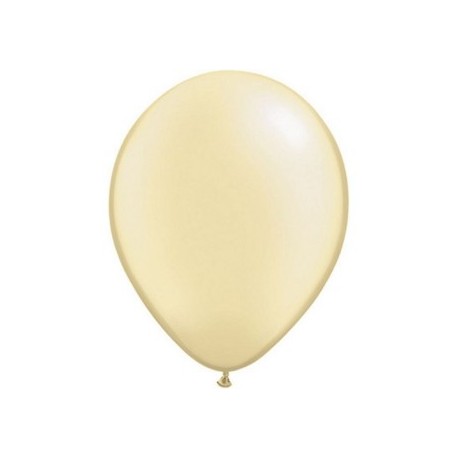 100 ballons qualatex 28 cm perlé ivoire