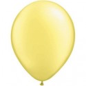 100 ballons qualatex 28 cm perlé pastel jaune