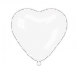 coeur blanc 25 cm poche de 100