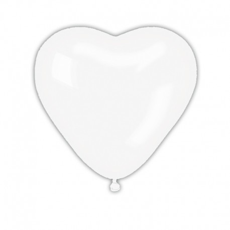 coeur blanc 25 cm poche de 100