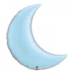 Croissant lune bleu pastel 88 cm mylar 