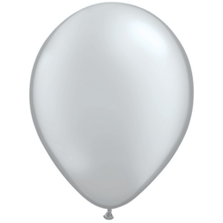 qualatex 28 cm argent poche de 100