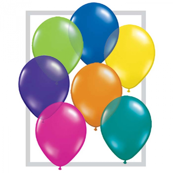 50 Ballons Fantasy Multicolore TRANSPARENT 40 cm