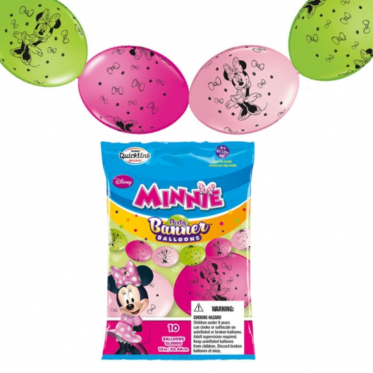 10 ballons Minnie double attache 30 cm 10 ballons Minnie double attache 30 cm