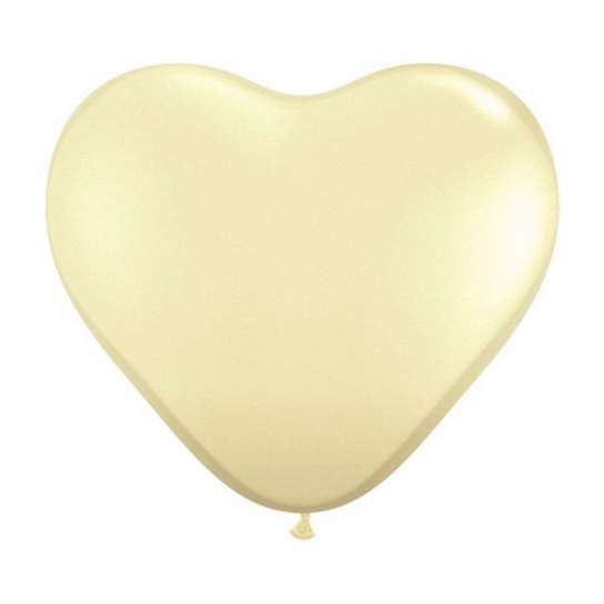 100 Coeur qualatex 28 cm ivoire 100 Coeur qualatex 28 cm ivoire