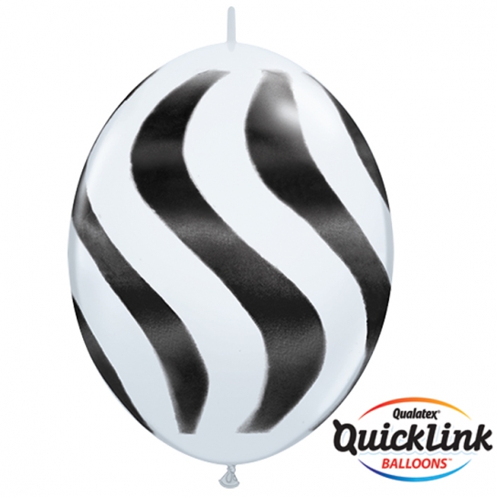 50 Ballons double attache rayure noire QUALATEX Double Attaches Qualatex 50 Ballons double attache rayure noire QUALATEX Double Attaches Qualatex