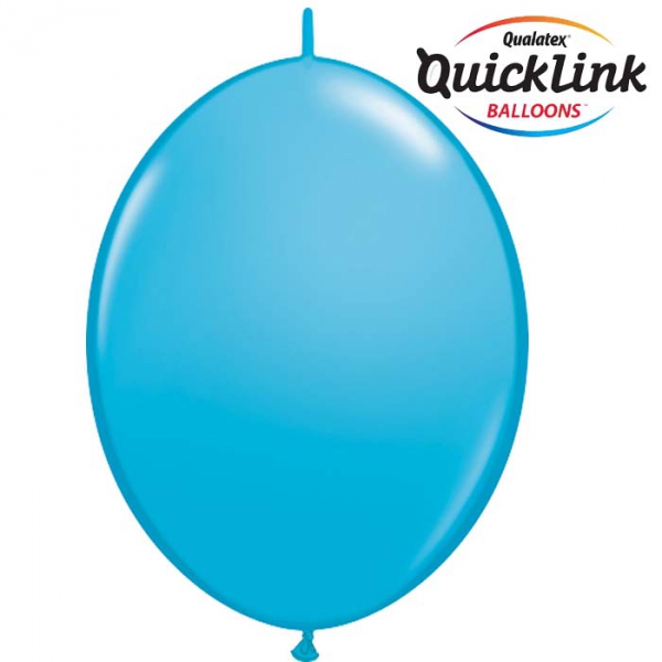 50 Ballons qualatex quick link 30 cm bleu robbin's egg