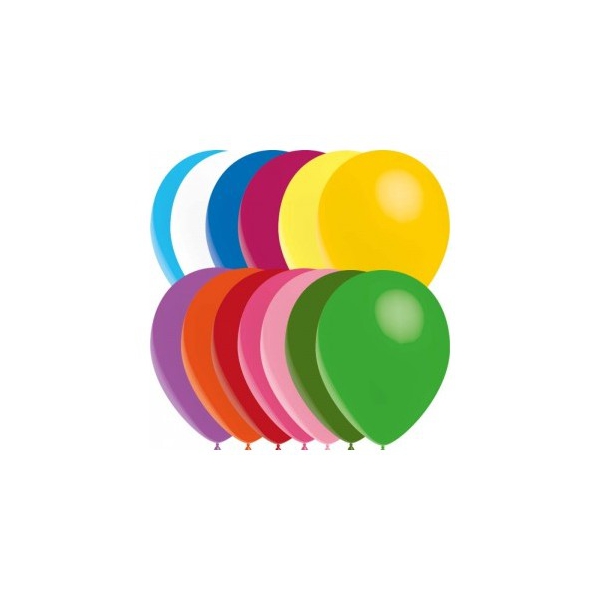 100 ballons multicolor standard 14 cm