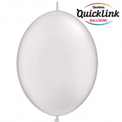 10 Ballons qualatex quick link 30 cm blanc métal