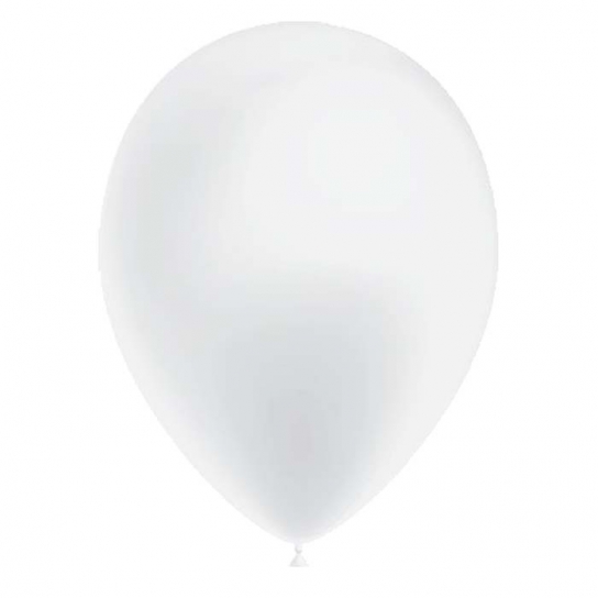 100 ballons Blanc standard 30 cm