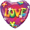 ballon mylar métal coeur love QUALATEX