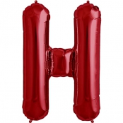 H lettre 75 cm ROUGE