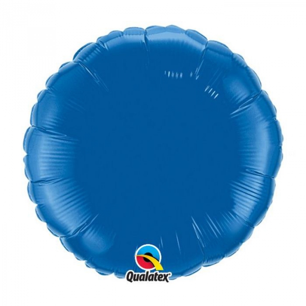 dark blue bleu foncé rond 45 cm à plat mylar