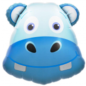 Tête de Joyeux hippo ballon mylar 71cm