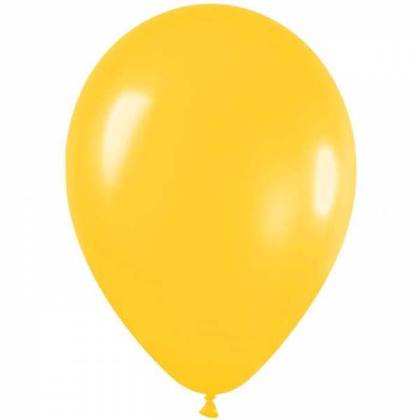 50 ballons sempertex 30 cm métallique satin jaune 520