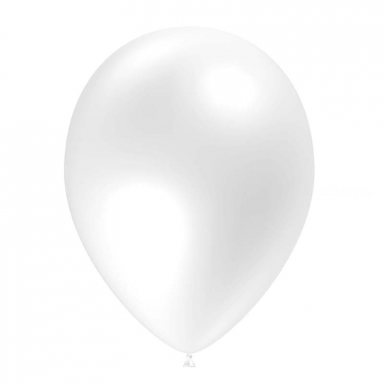 100 ballons blanc opaque 14 cm