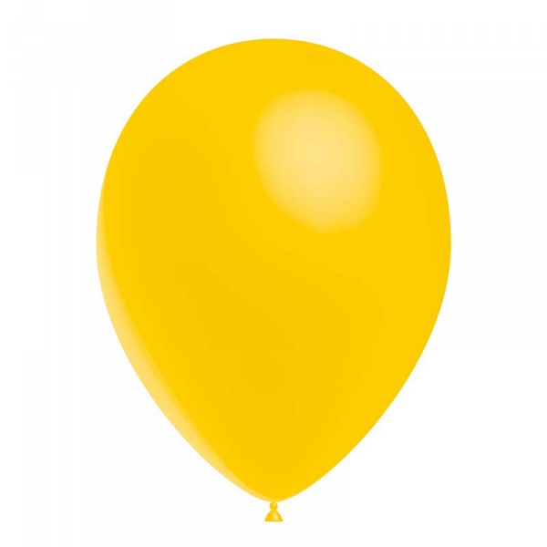 100 ballons Jaune d'or standard 14 cm