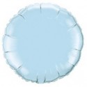 PERLE bleu ciel rond mylar qualatex 45 cm de diamètre