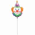 Clown mini ballon mylar air vendu non gonflé sur tige