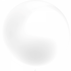 1 ballon blanc perle métal 60cm