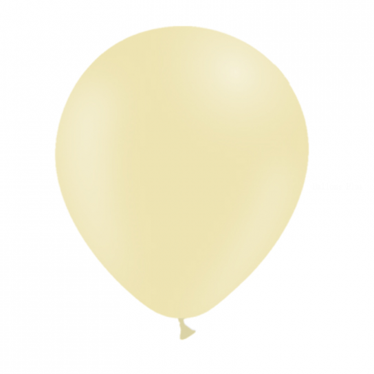 100 ballons jaune pastel mate 14 cm