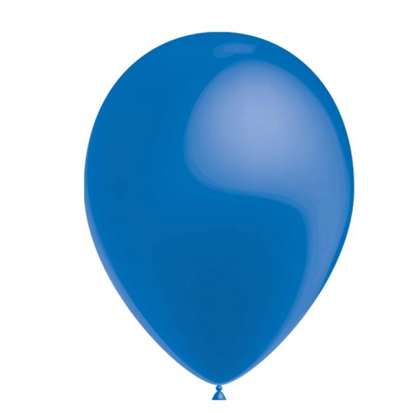 100 ballons bleu métal 26 cm