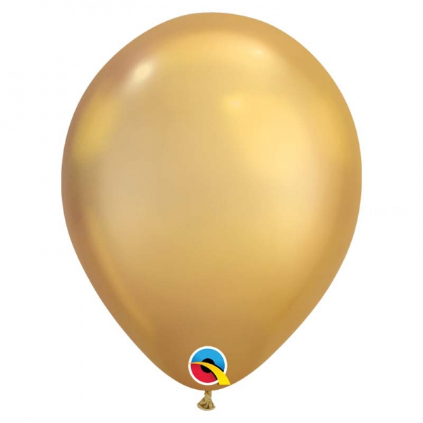 100 ballons Chrome Or 28 cm
