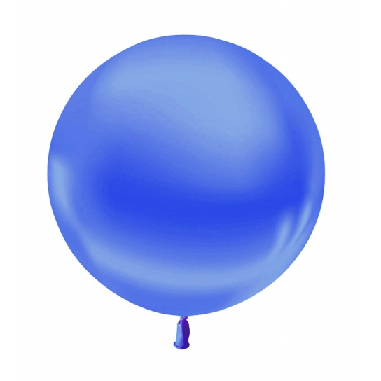 1 ballon bleu roi métal 60 cm