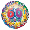 60 anniversaire Ballon métal 45 cm