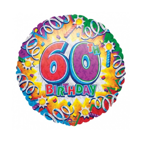 60 anniversaire Ballon métal 45 cm