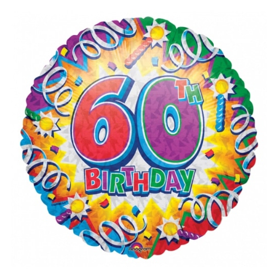 60 anniversaire Ballon métal 45 cm